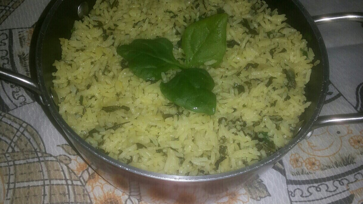 Arroz com espinafre