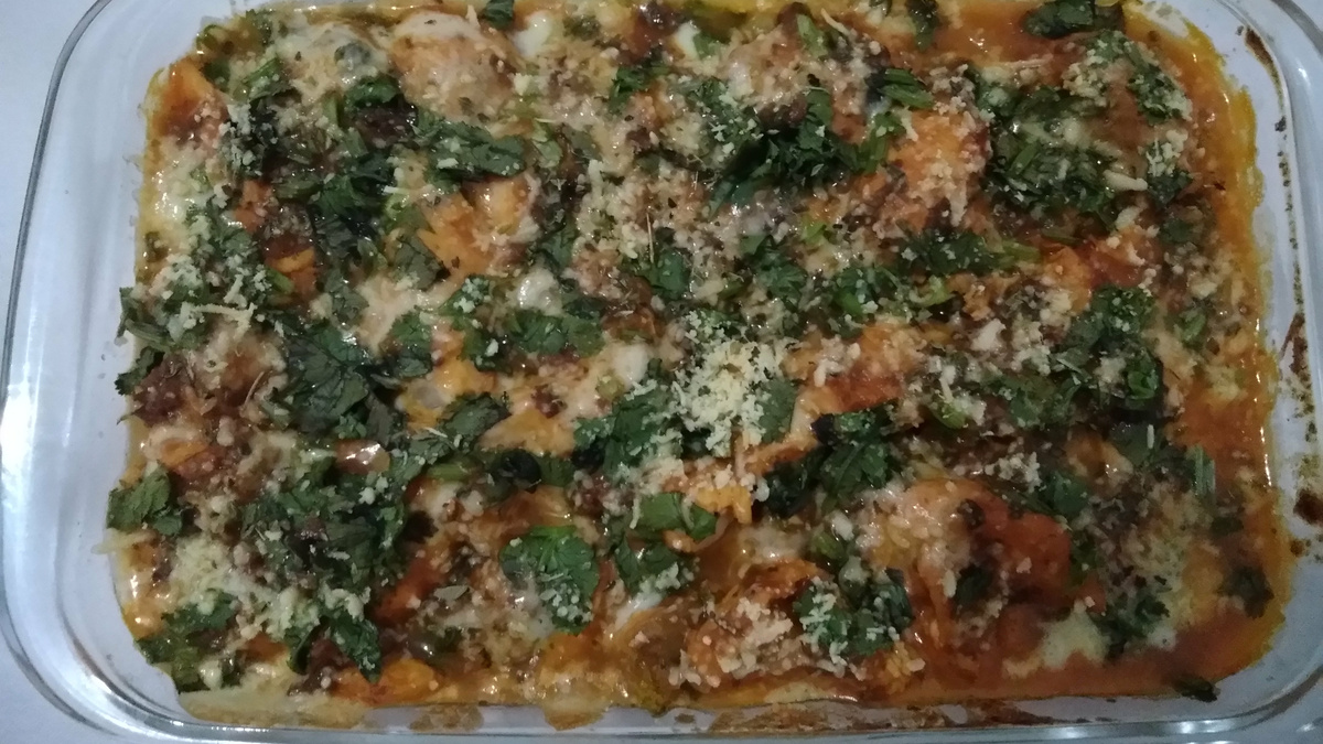 Brócolis com filé de frango à parmegiana
