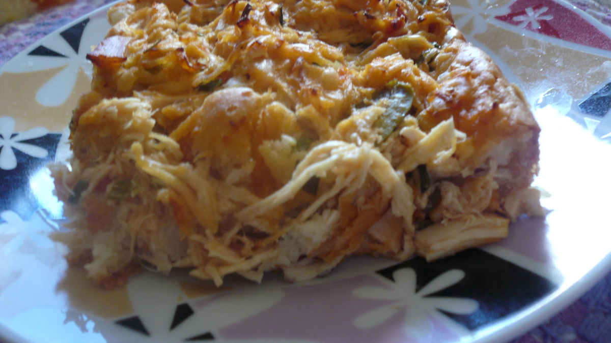 Torta colorida de frango
