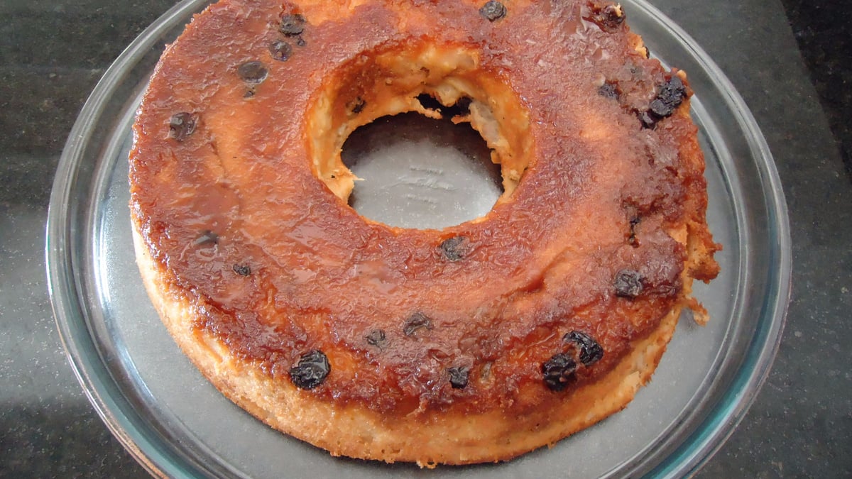 Pudim de pão rápido e fácil