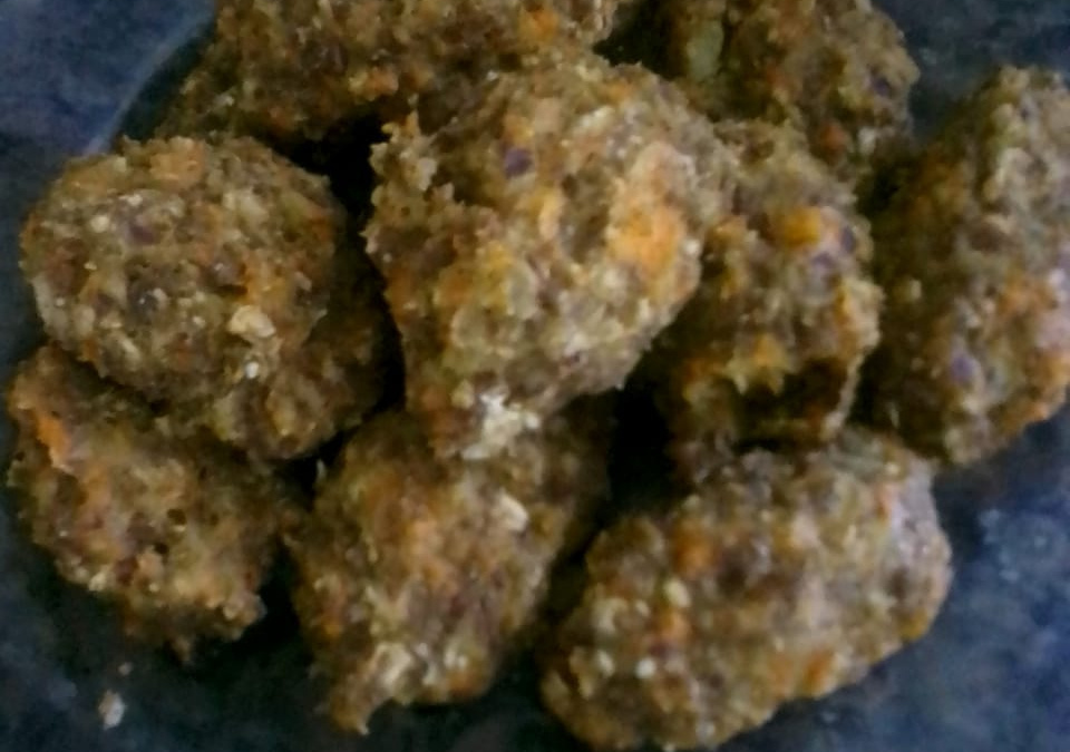 Bolinho de forno de batata doce e proteína de soja (com aveia e tapioca)