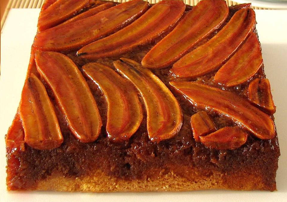 Bolo Caramelado de banana