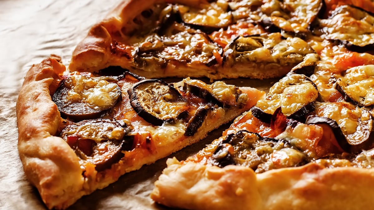 Pizza com massa de couve-flor