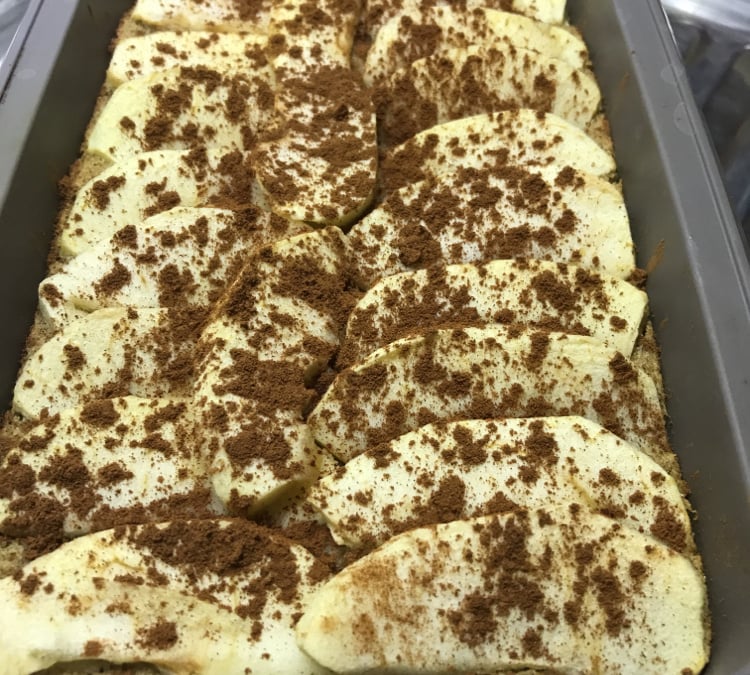 Bolo light de maçã e banana