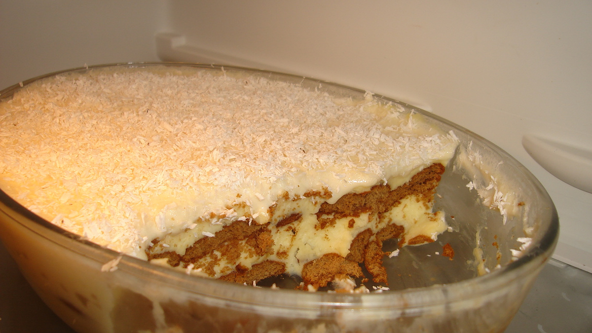Pavê de coco com chocolate