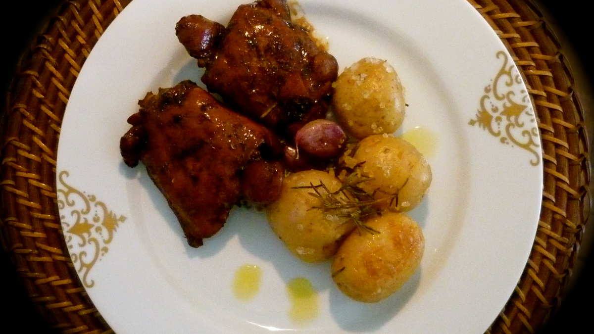 Frango ao molho de laranja e shoyu