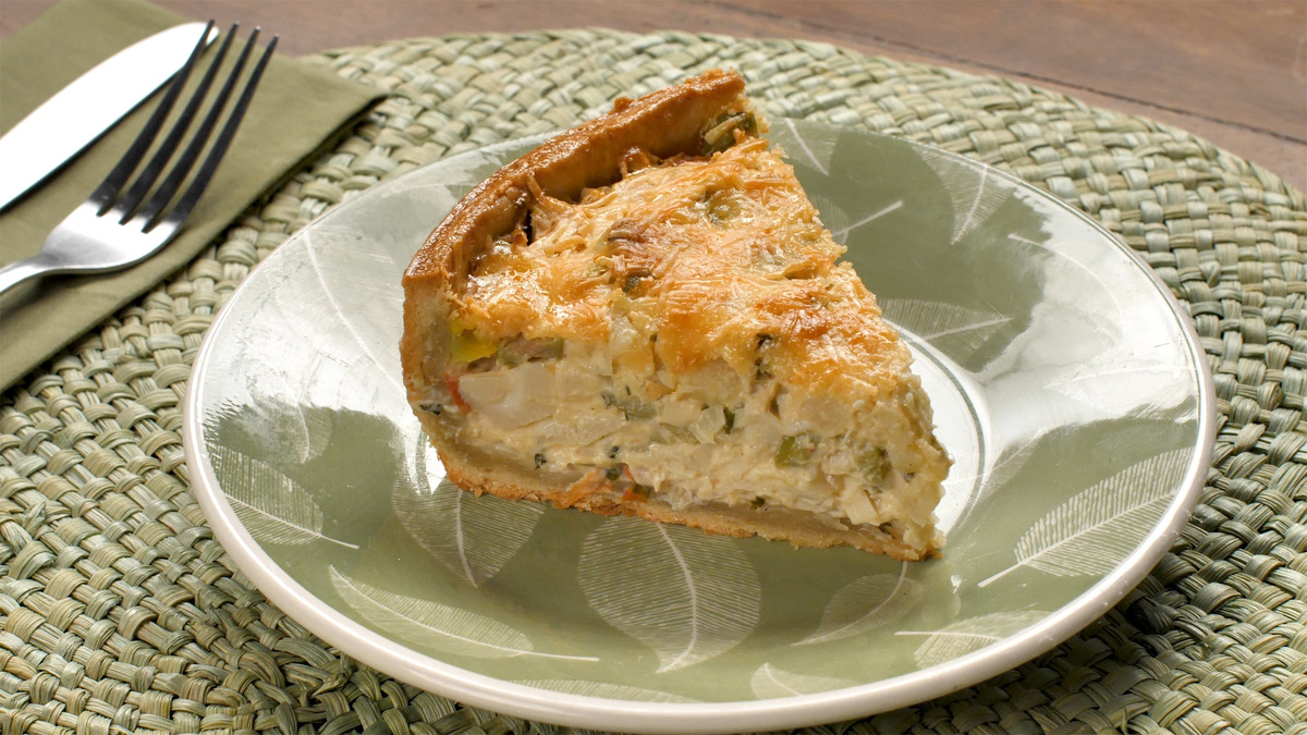 Torta de palmito com requeijão