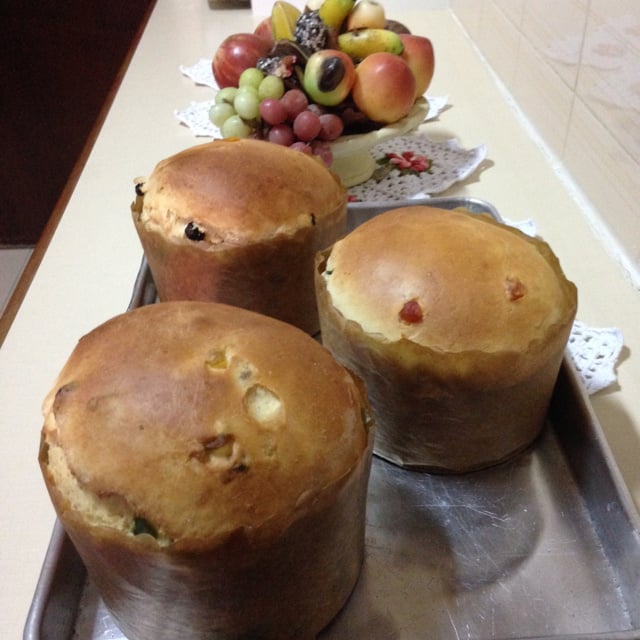 Panetone com sorvete