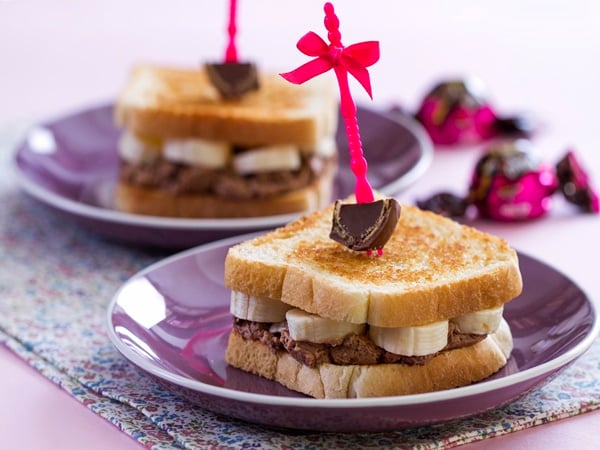 Sanduíche de Cream Cheese com Chocolate