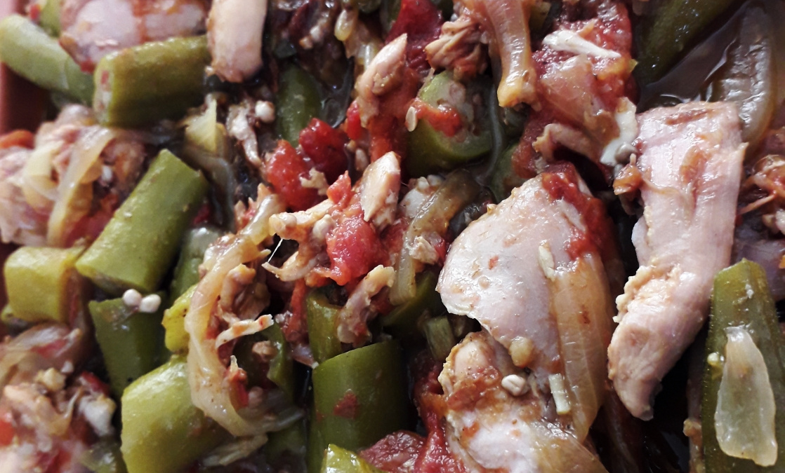 Frango com quiabo da Andrea