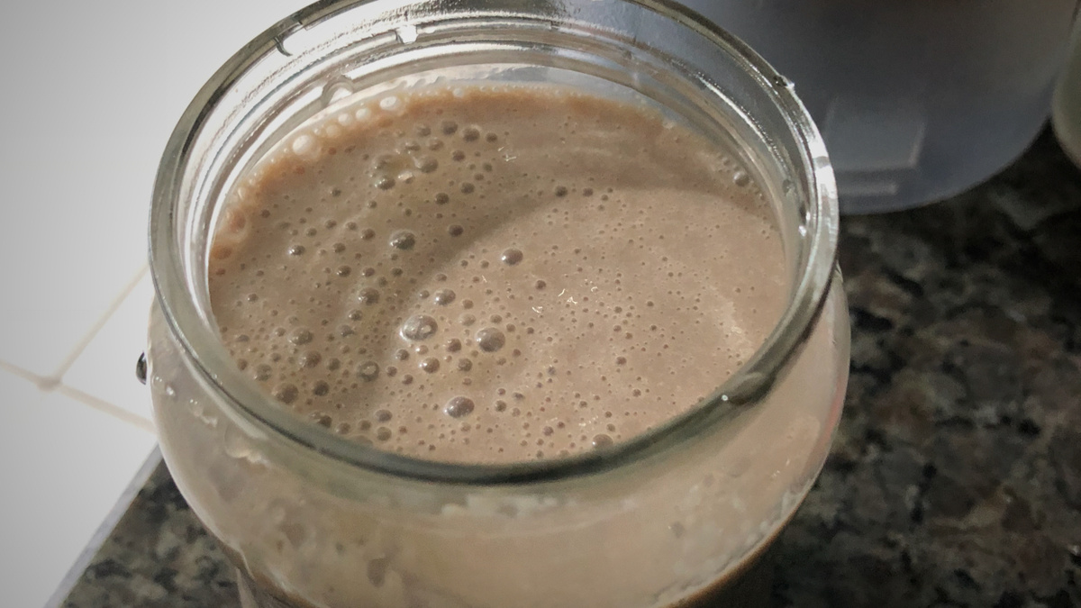Vitamina de banana com chocolate