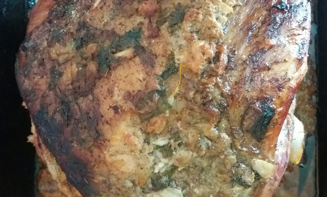Pernil com molho de laranja que delícia