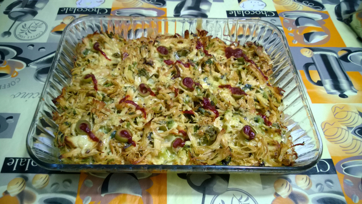 Peito de frango desfiado com couve-flor ao forno (Lúcio Cezar)