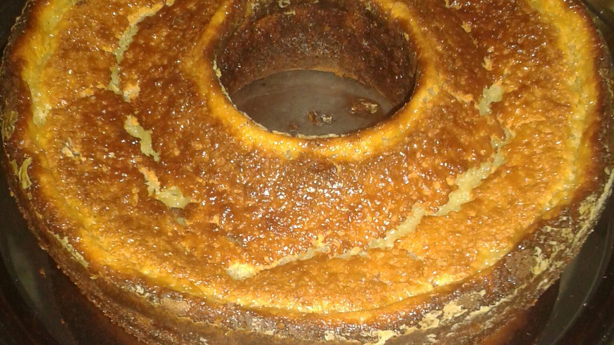Bolo creme de fubá com ricota