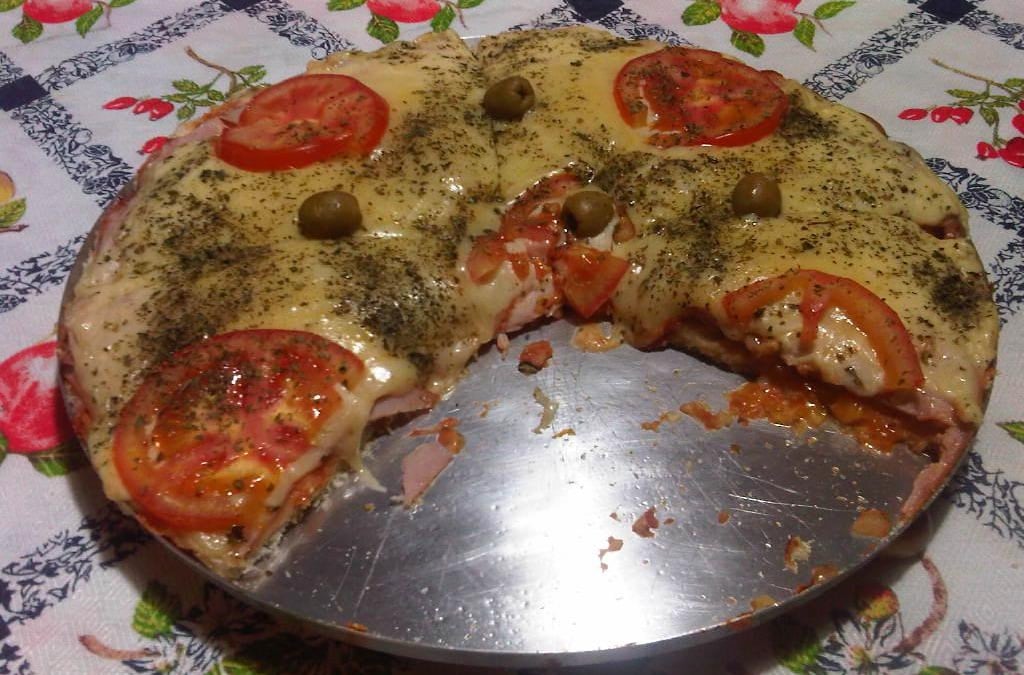 Pizza de pão de fôrma
