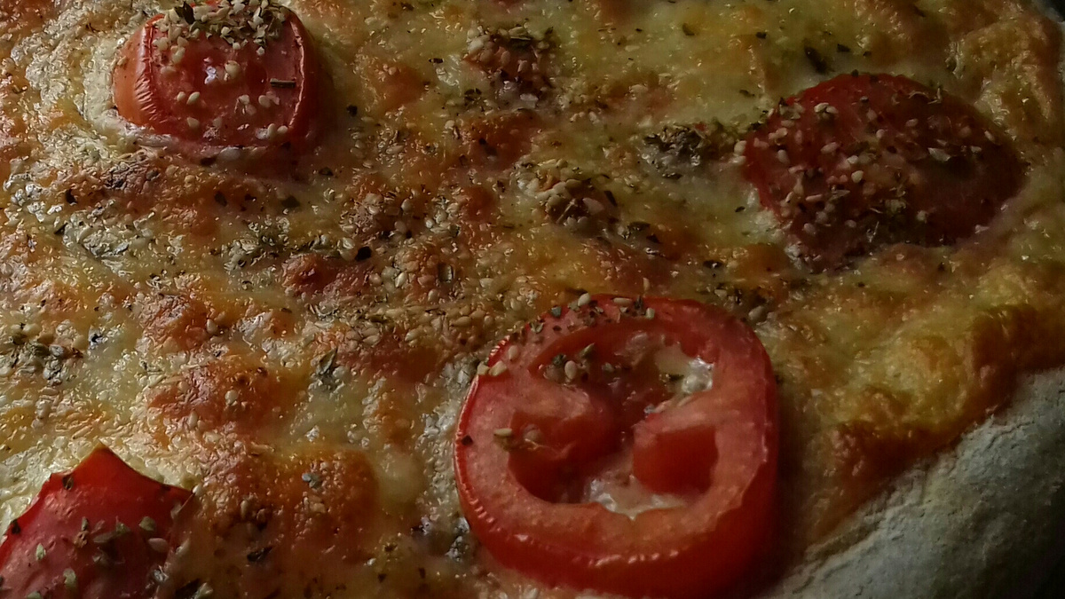 Massa de pizza integral com grãos