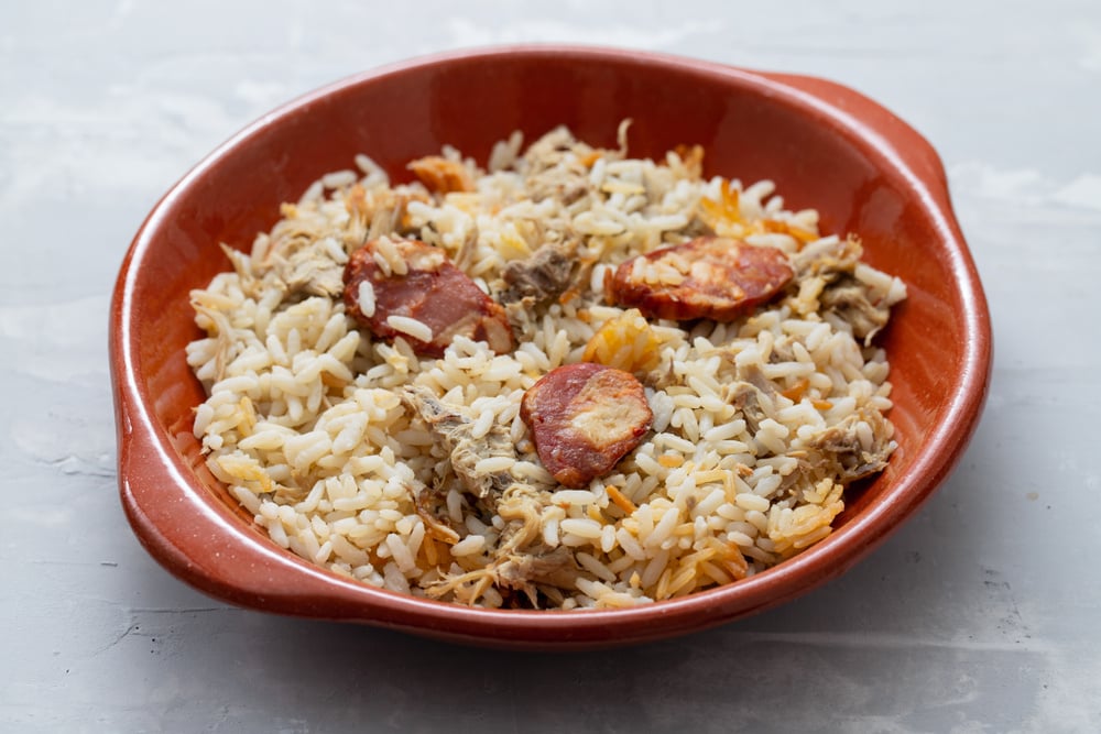 Arroz com linguiça