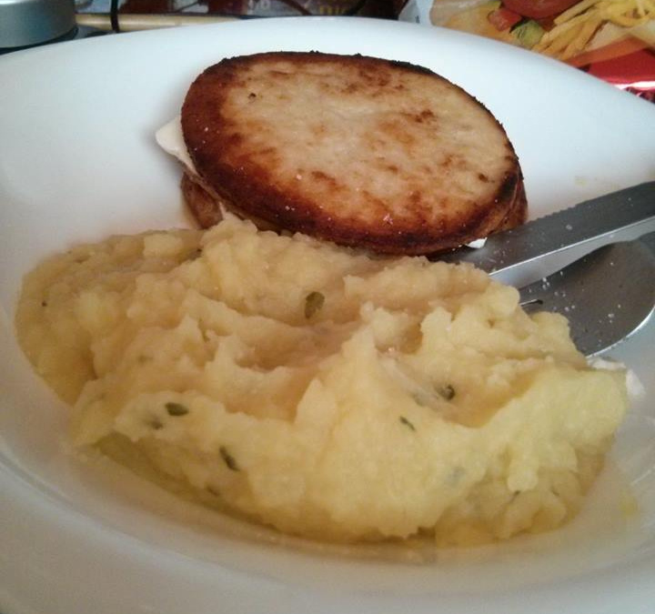 Purê de batata doce com salsinha
