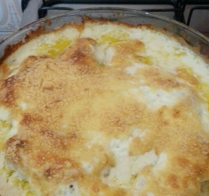 Filé de frango gratinado