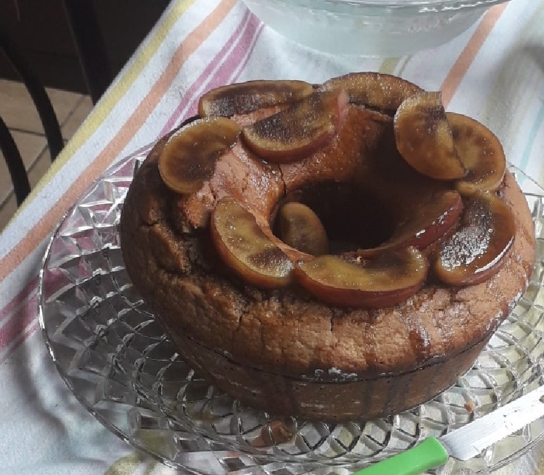 Bolo de maçã sem glúten e sem lactose
