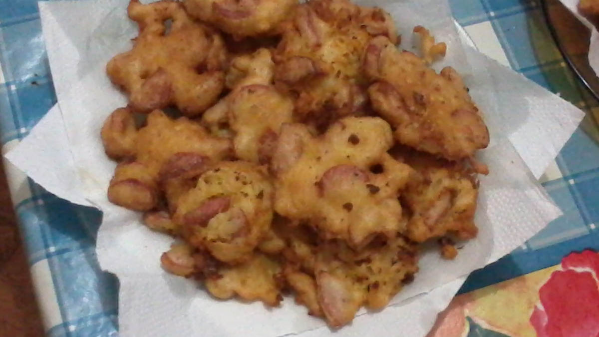 Bolinho de chuva de salsicha