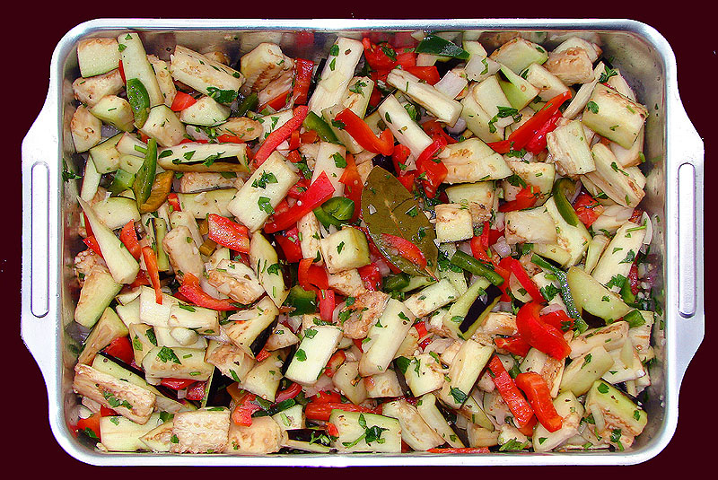 Salada de berinjela no forno