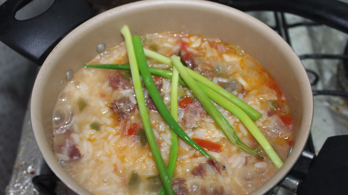 Arroz de charque (carne seca)
