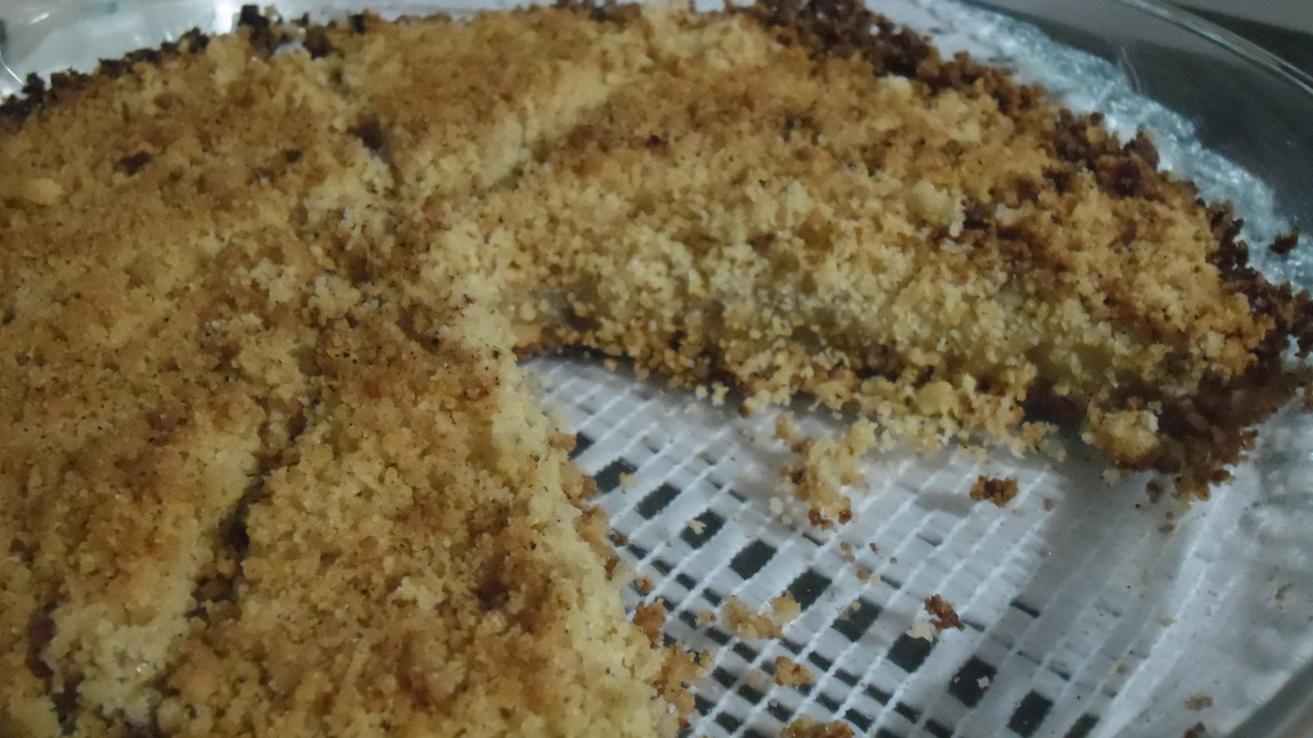 Torta crocante de aveia