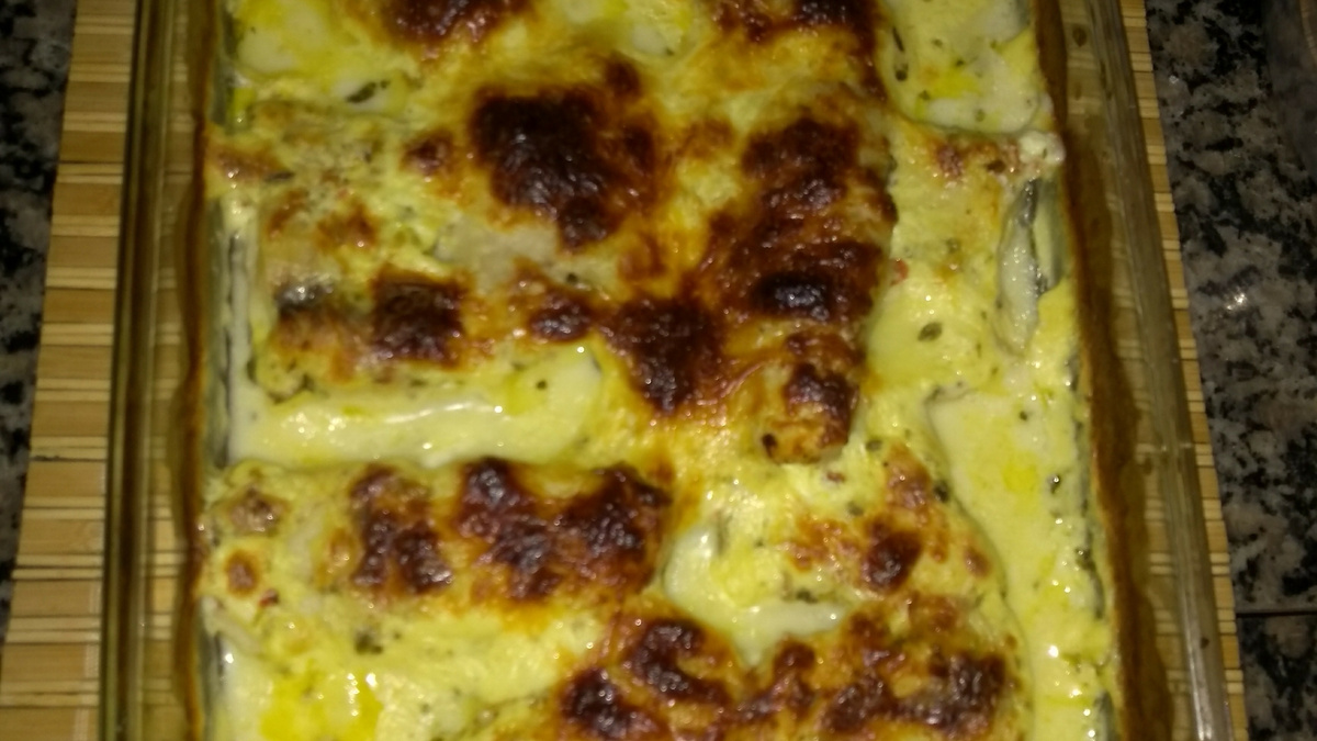 Peixe assado ao molho de coco