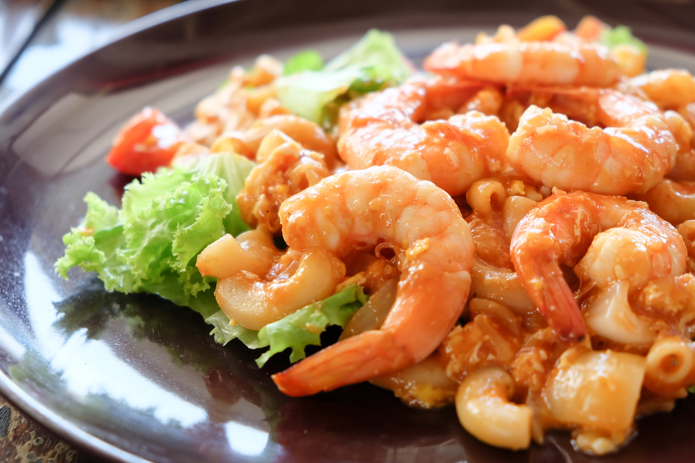 Macarronada de camarão