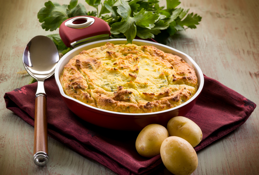 Torta de frango com batata doce fit