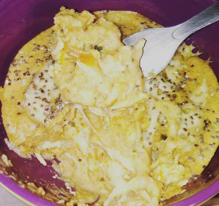 Torta fit de micro-ondas da Cacá