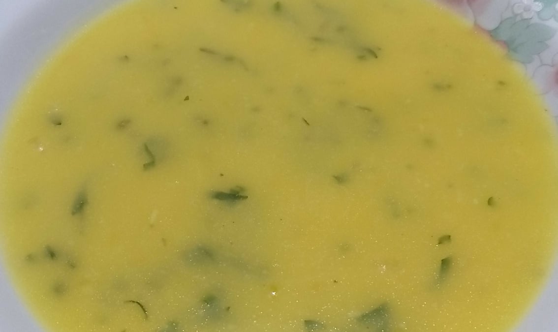 Sopa especial de mandioquinha da Adilce
