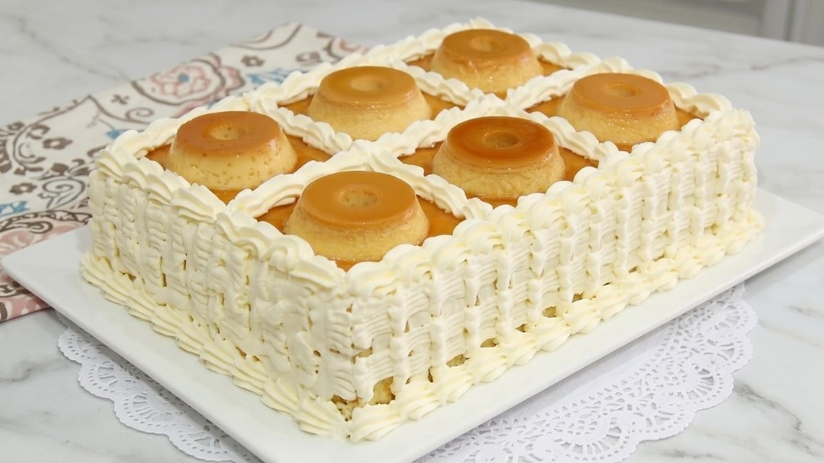 Bolo com mini pudim e recheio de doce de leite viral das confeitarias: já aprenda para vender