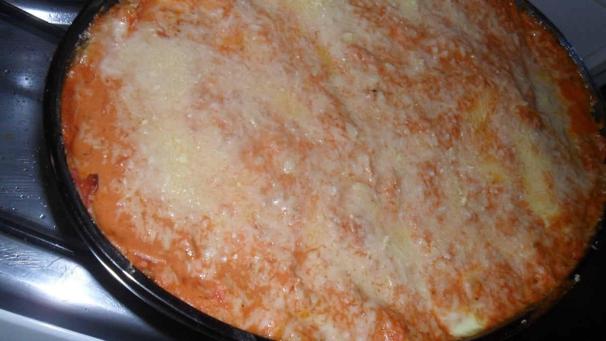 Lasanha com Creme de leite.