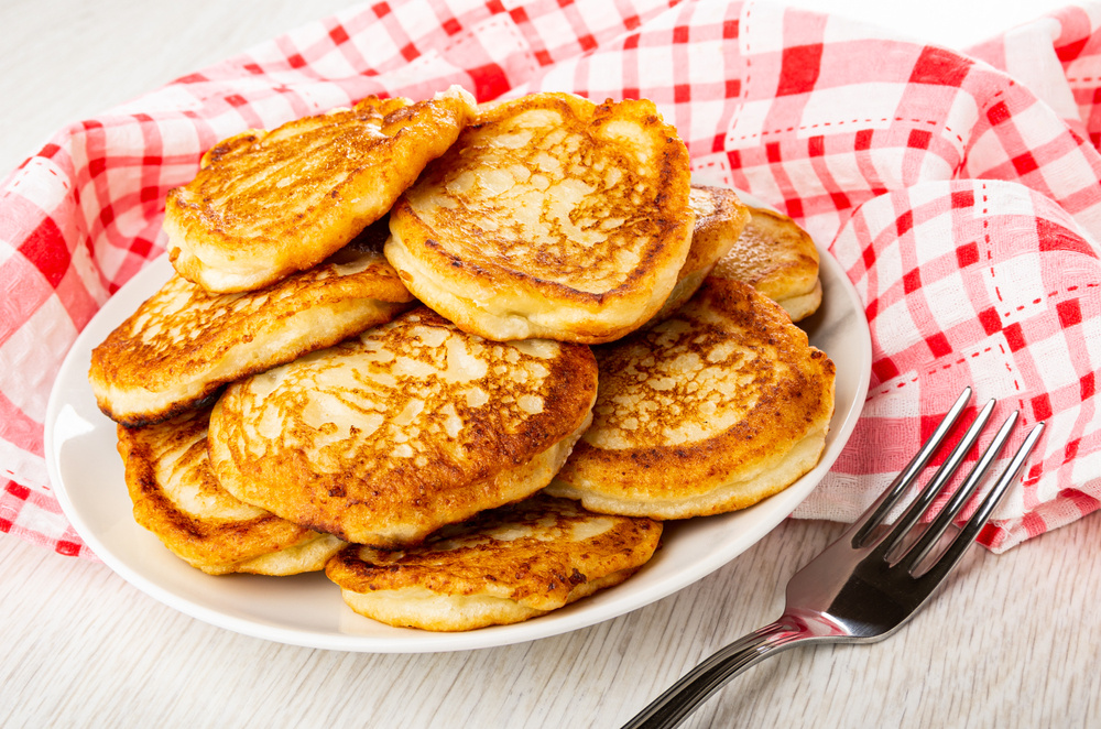 Panqueca americana salgada de queijo Minas