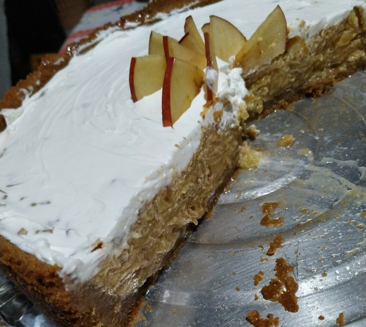 Torta de maçã mãe e filha