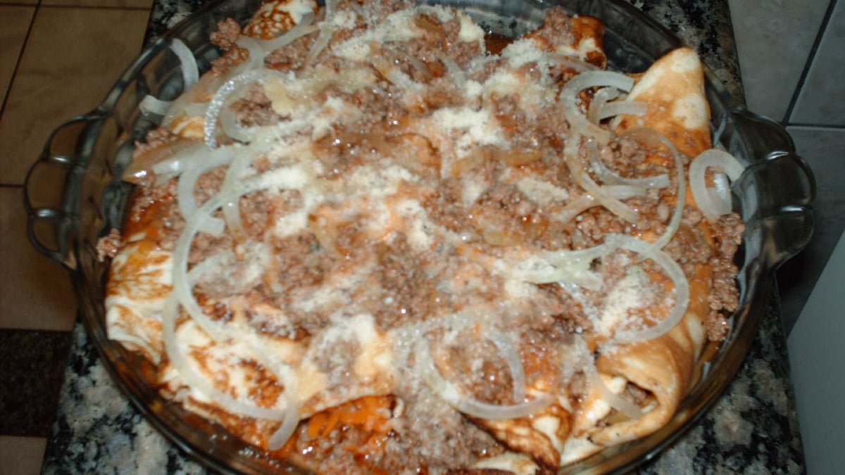 Panqueca de carne moída com cenoura