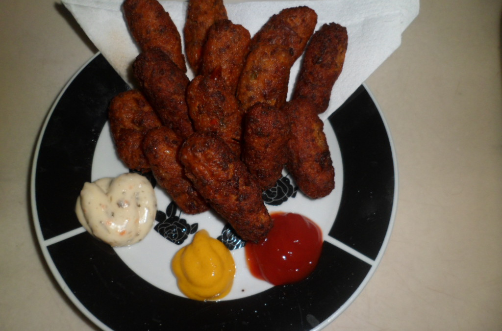 Croquete cremoso de carne