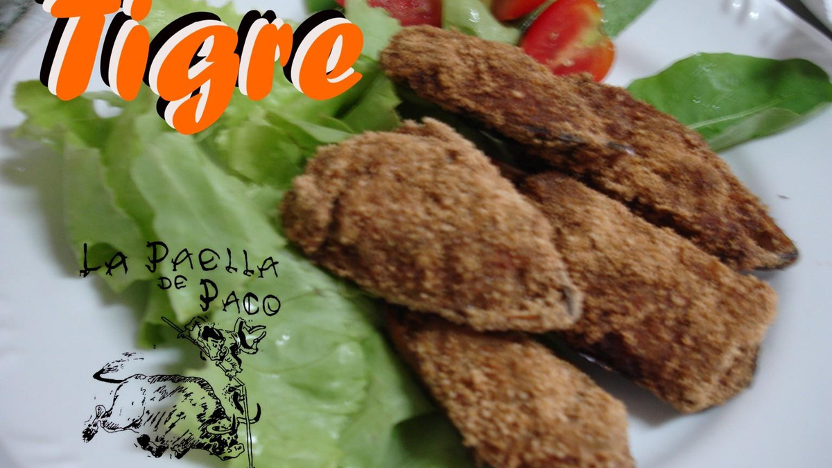 Tigre (mexilhões recheados e fritos )