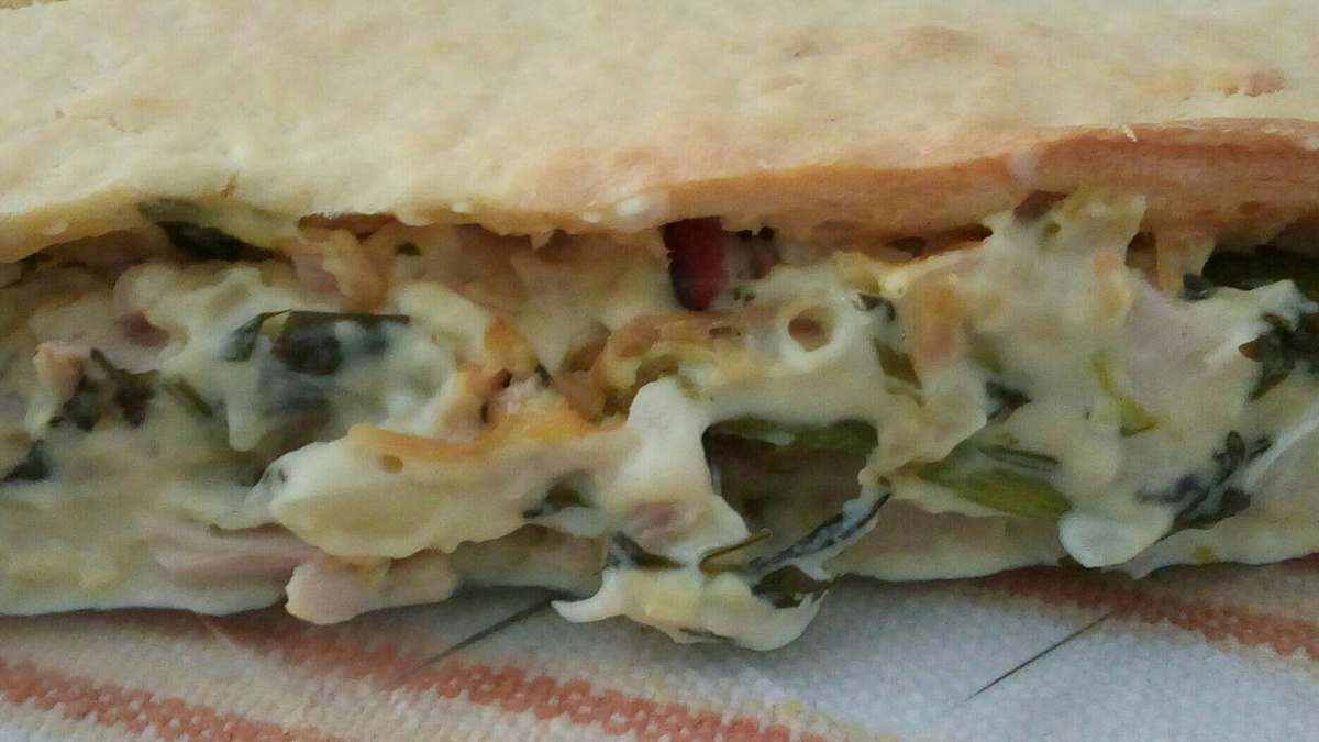 Torta de creme de leite com palmito