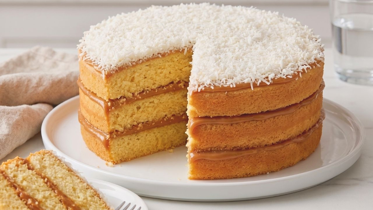 Bolo de Santo Antônio tradicional com recheio de doce de leite e dica de como incluir a medalha do Santo