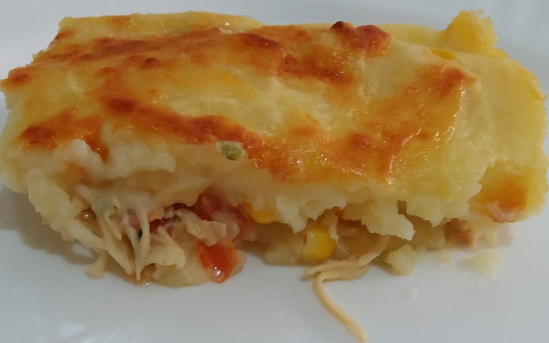 Escondidinho de frango cremoso