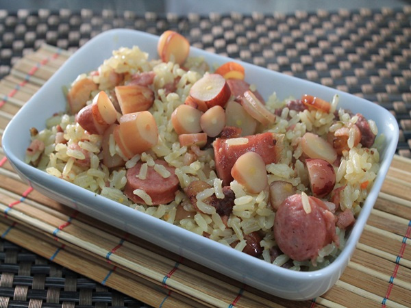 Arroz com pinhão