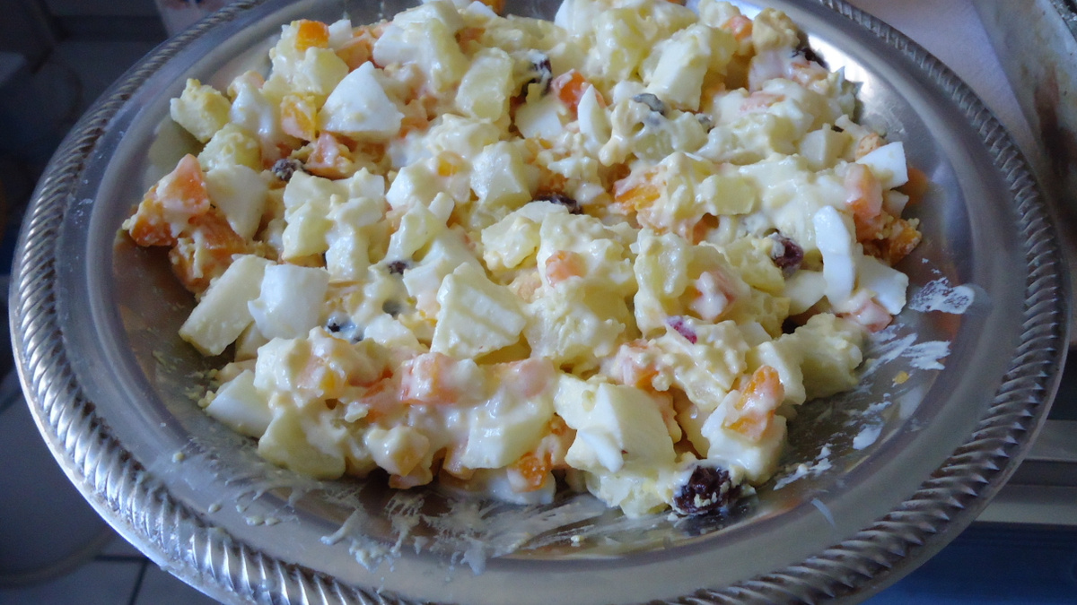 Salada de legumes com maçã