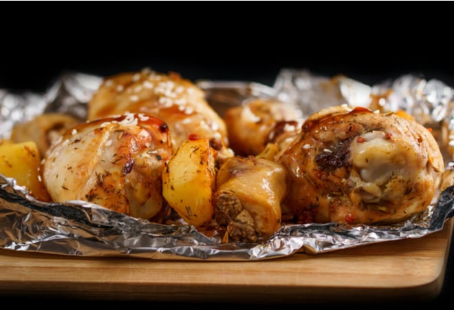 Frango com batatas ao forno