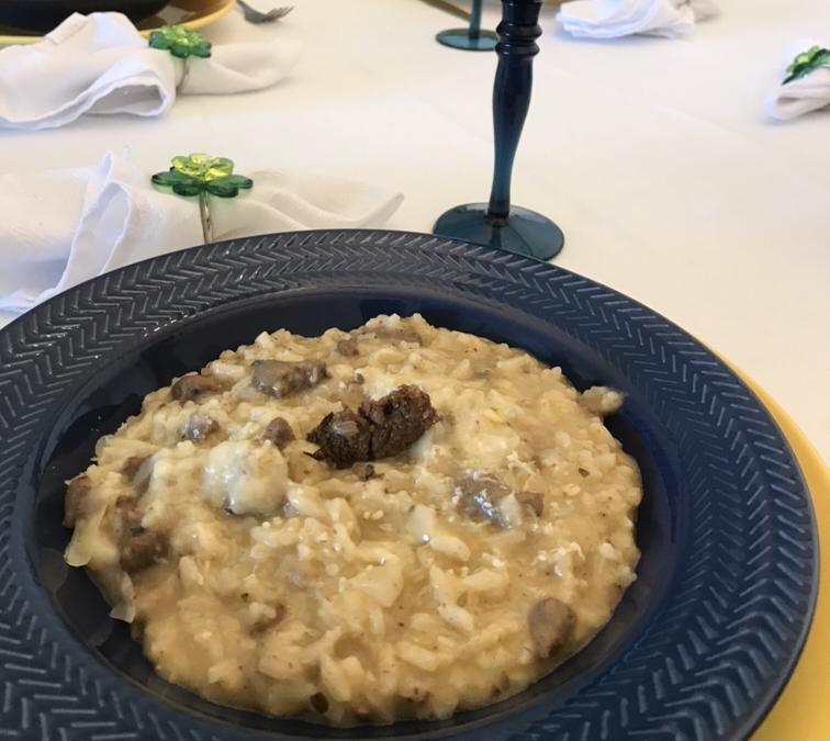 Risoto de bacon com gorgonzola…tem como facar ruim??? Impossível…Faz