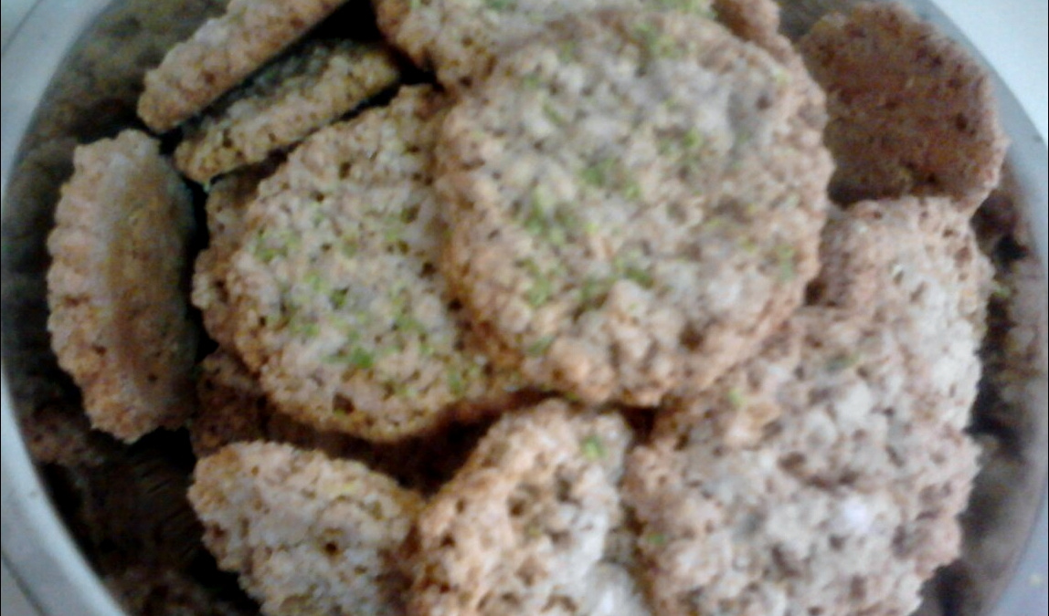 Bolachinhas de limão e aveia
