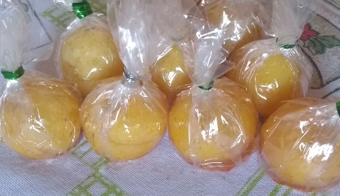 Balas de coco caramelizadas