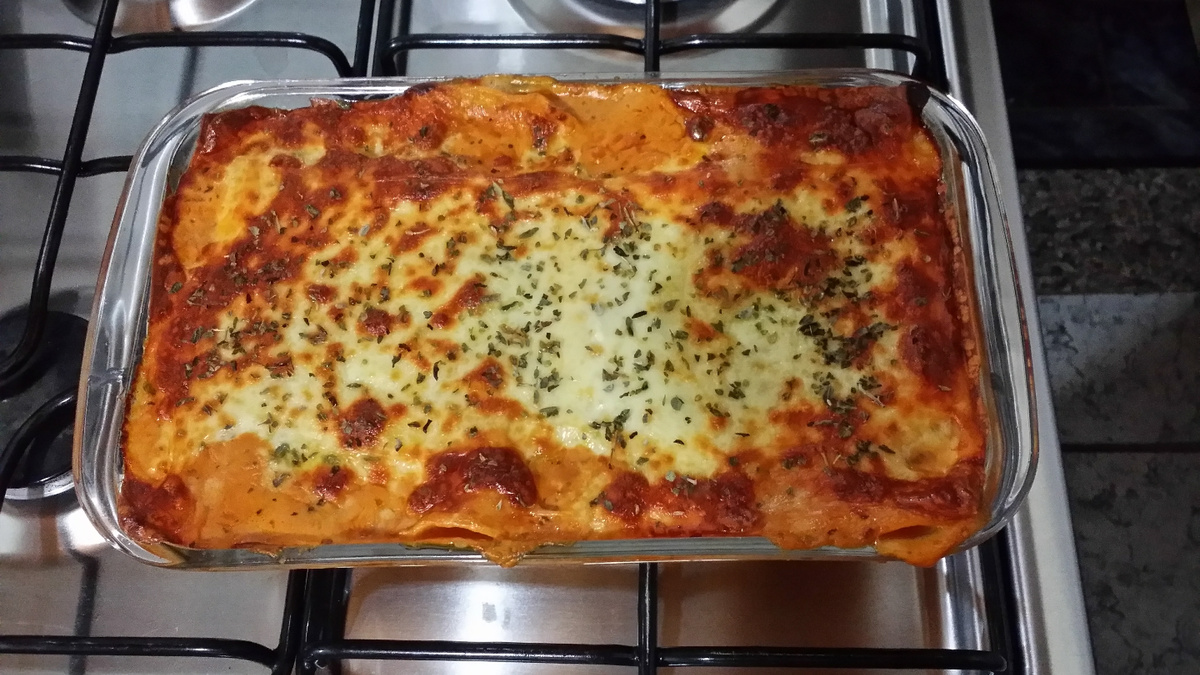 Conchiglione de frango com molho provolone